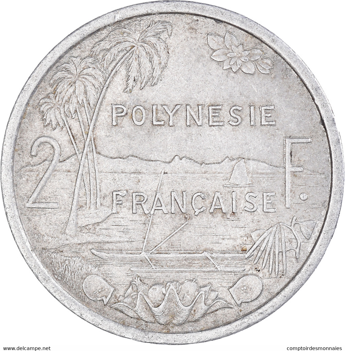 Monnaie, Polynésie Française, 2 Francs, 1975 - Frans-Polynesië