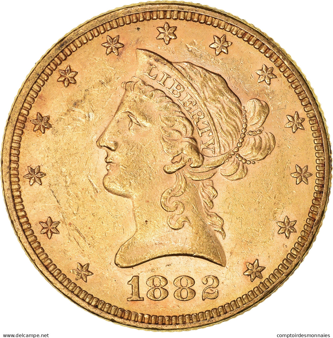 Monnaie, États-Unis, Coronet Head, $10, Eagle, 1882, U.S. Mint, Philadelphie - 10$ - Eagles - 1866-1907: Coronet Head (Tête Couronnée)