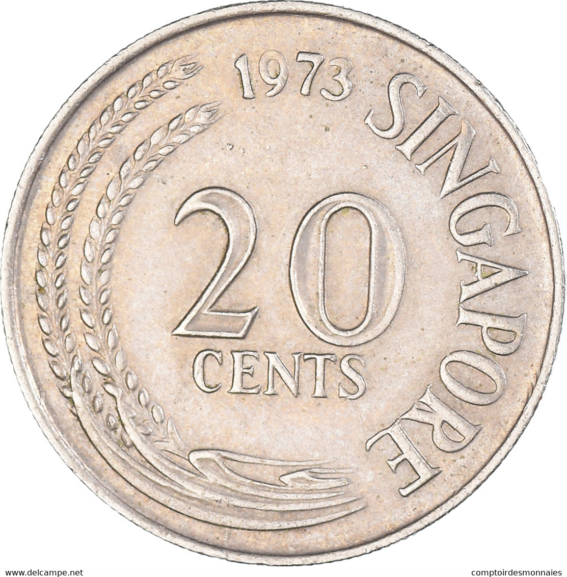 Monnaie, Singapour, 20 Cents, 1973 - Singapour