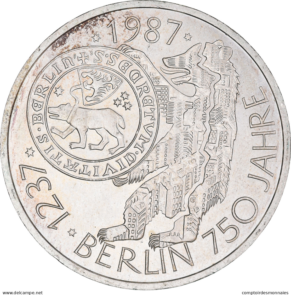 Monnaie, République Fédérale Allemande, 10 Mark, 1987, Hamburg, Germany - Herdenkingsmunt