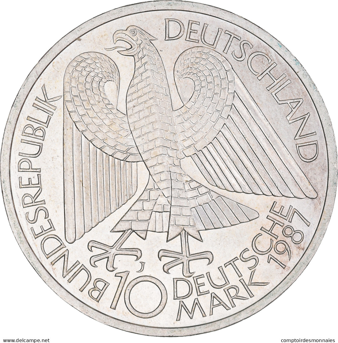 Monnaie, République Fédérale Allemande, 10 Mark, 1987, Hamburg, Germany - Commemorations