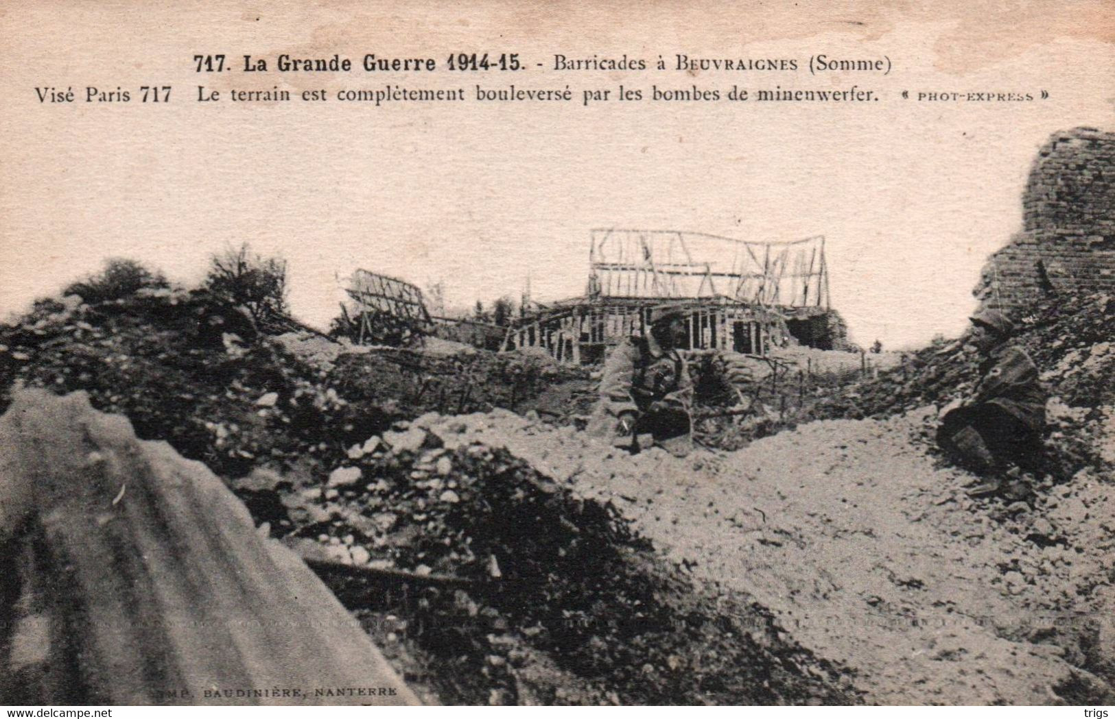 Beuvraignes (1914-1915) - Barricades - Beuvraignes