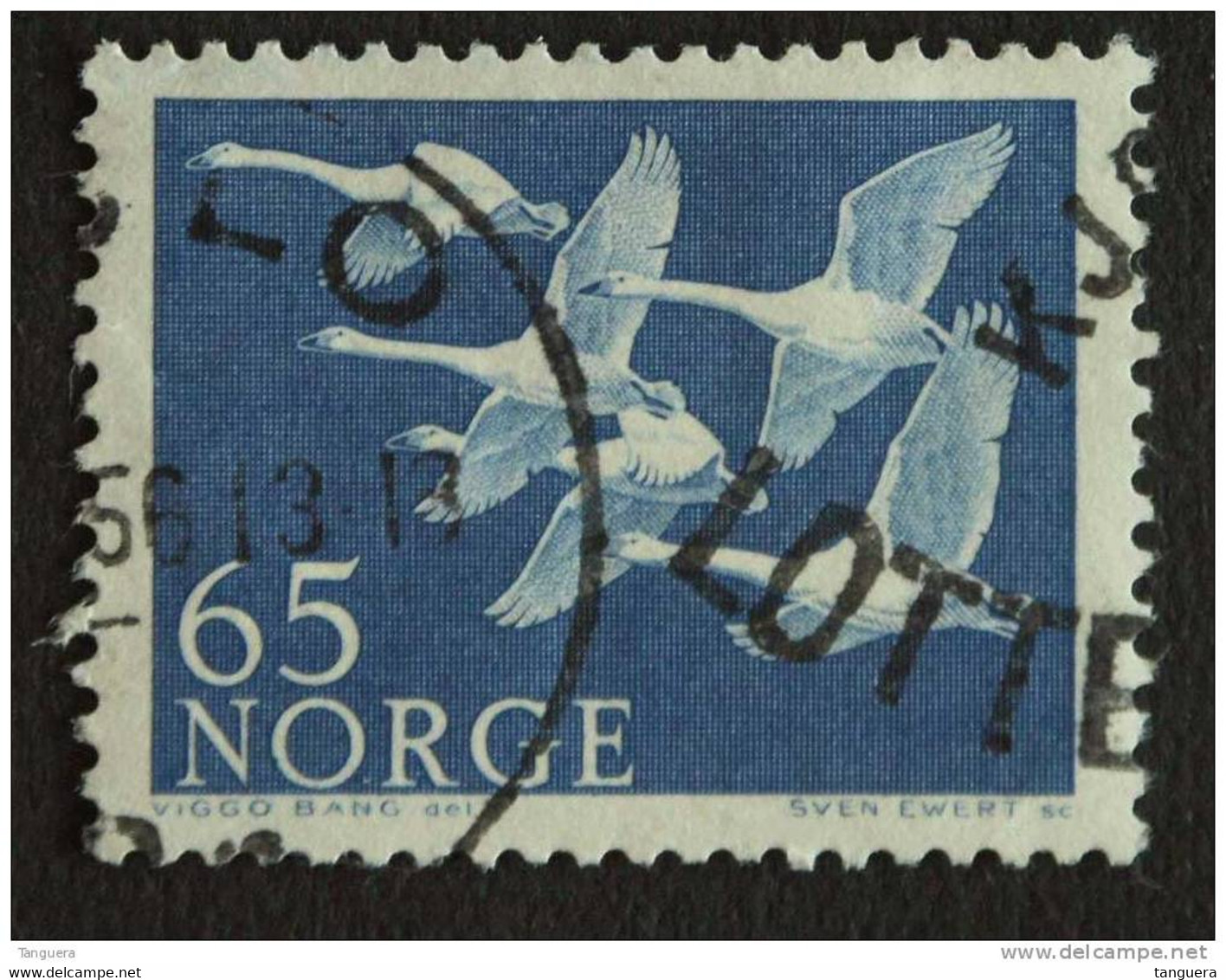 Noorwegen Norvege 1956 Zwanen Cygnes Chanteurs Yv 372 O - Cygnes