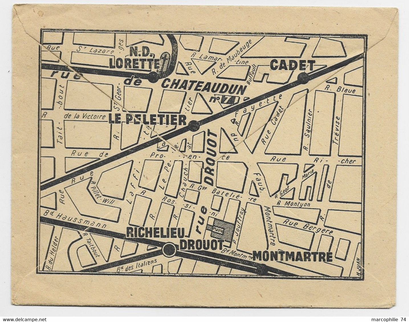 MAZELIN 90C PREO LETTRE + GRIFFE SUPPL 0.10 PAYE NUME AU TARIF A 1FR - 1945-47 Cérès De Mazelin