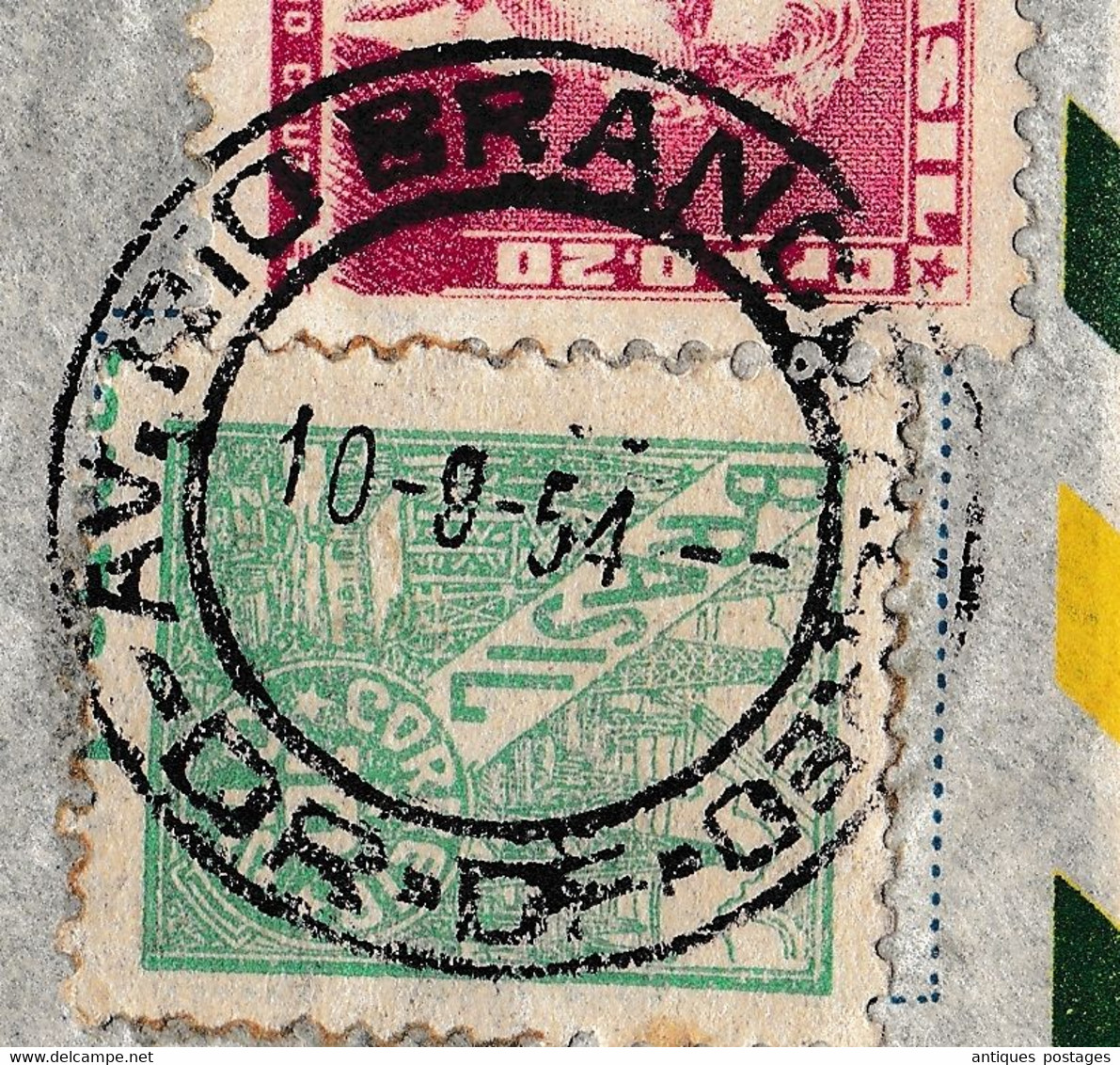 Lettre 1954 Brésil Rio Branco Oran Nemours Algérie Algéria Registrada Brasil Brazil - Cartas & Documentos