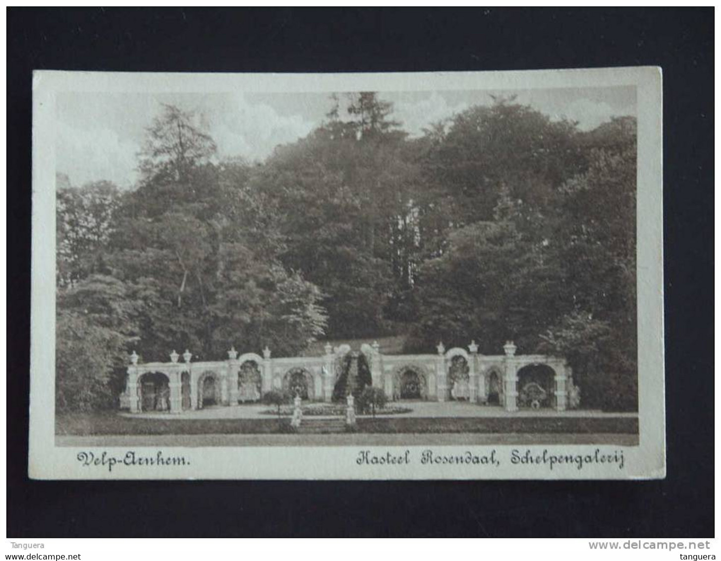 Velp-Arnhem Kasteel Rosendaal Schelpengalerij Verstuurd 1918 Uitg: Schaefer's Platino - Velp / Rozendaal