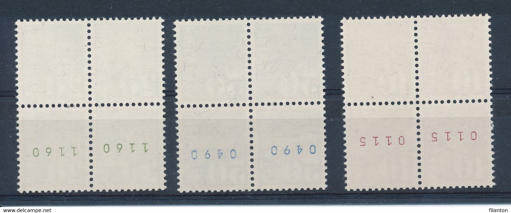 HELVETIA - Mi Nr 933R/935R - Rollenmarken - Viererblock - Gest./obl. - Coil Stamps