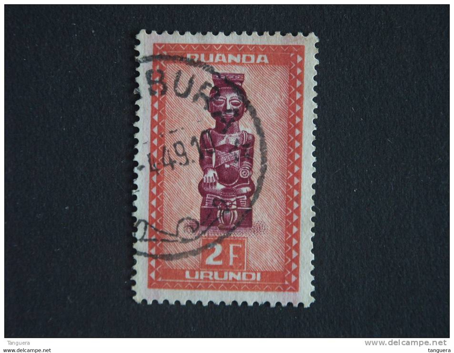 Ruanda-Urundi 1948 Inheemse Kunst Art Indigène Yv & COB 164 O - Gebraucht