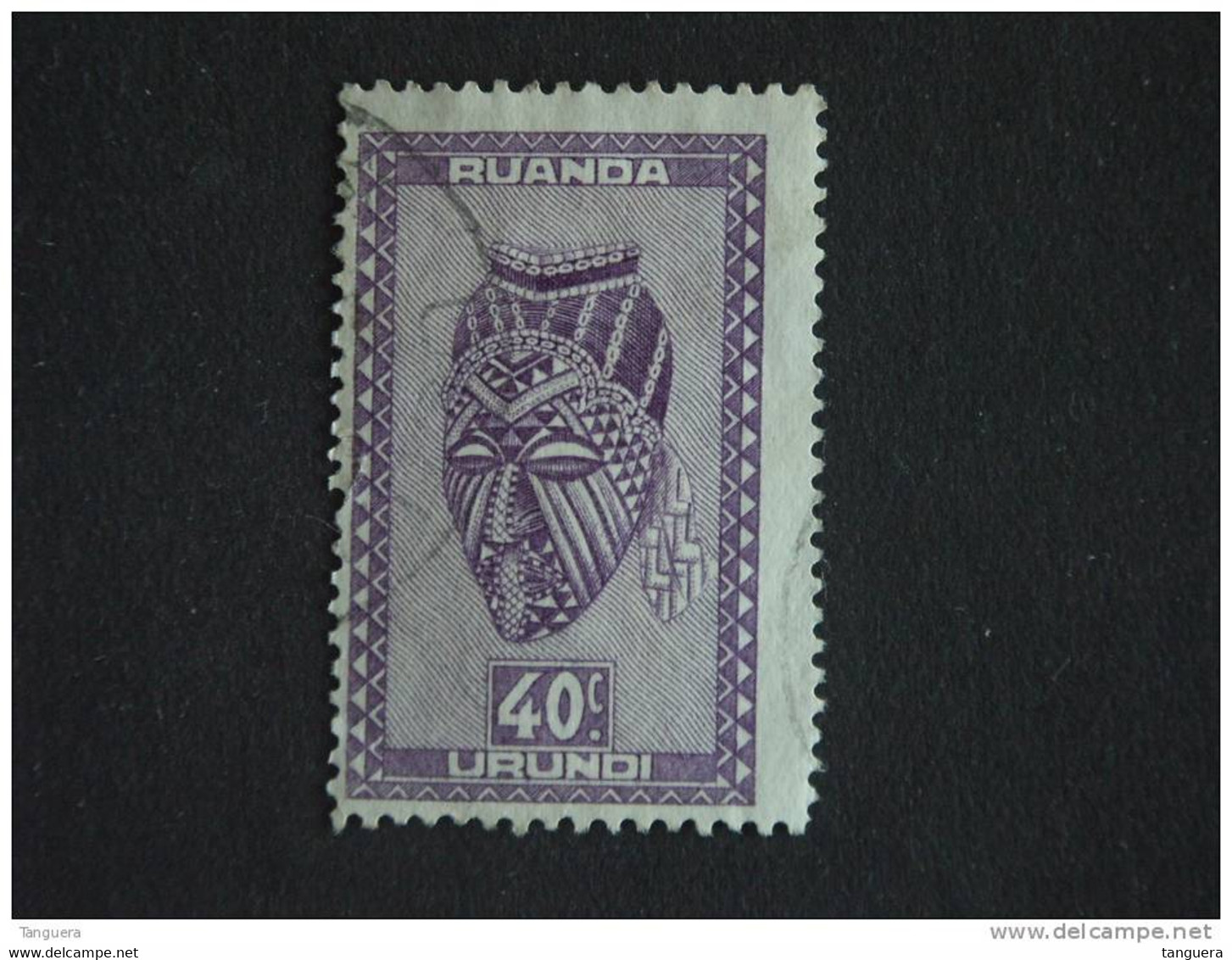 Ruanda-Urundi 1948 Inheemse Kunst Art Indigène Yv & COB 158 O - Usati