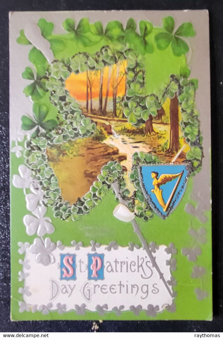 PAIR OF SUPER LOOKING EARLY  IRISH ST PATRICKS DAY CARD - Saint-Patrick