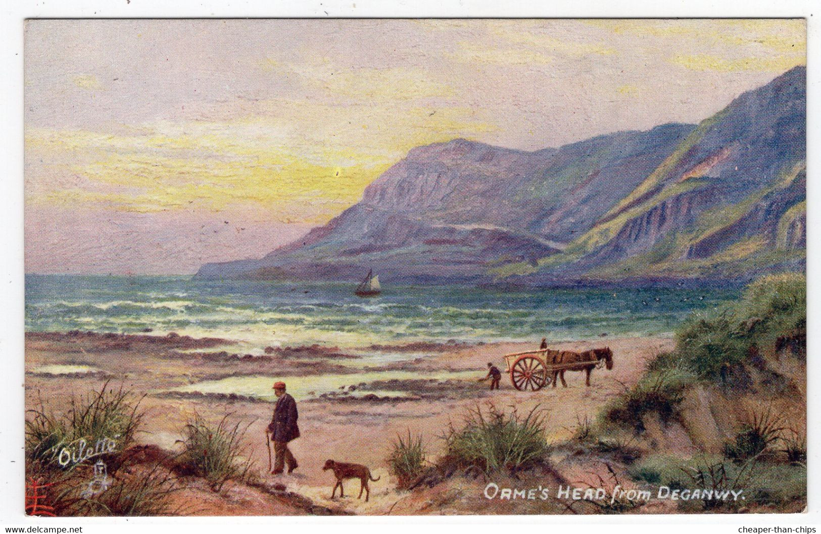 Orme's Head  From DEGANWY - Longstaffe - Tuck Oilette 7097 - Caernarvonshire