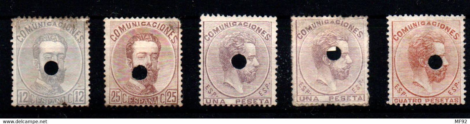 España Nº 122T, 124T, 127/128T. Año 1872/73 - Neufs