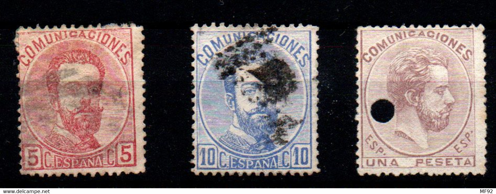 España Nº 118, 121, 127T. Año 1872 - Gebraucht