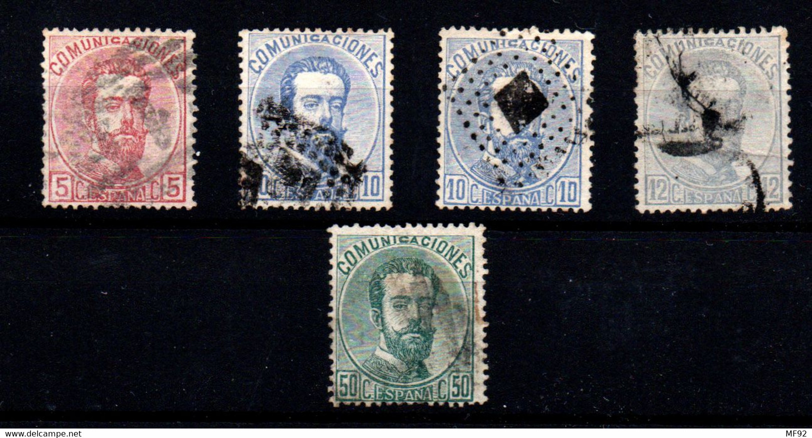 España Nº 118, 121/22, 126. Año 1872 - Used Stamps
