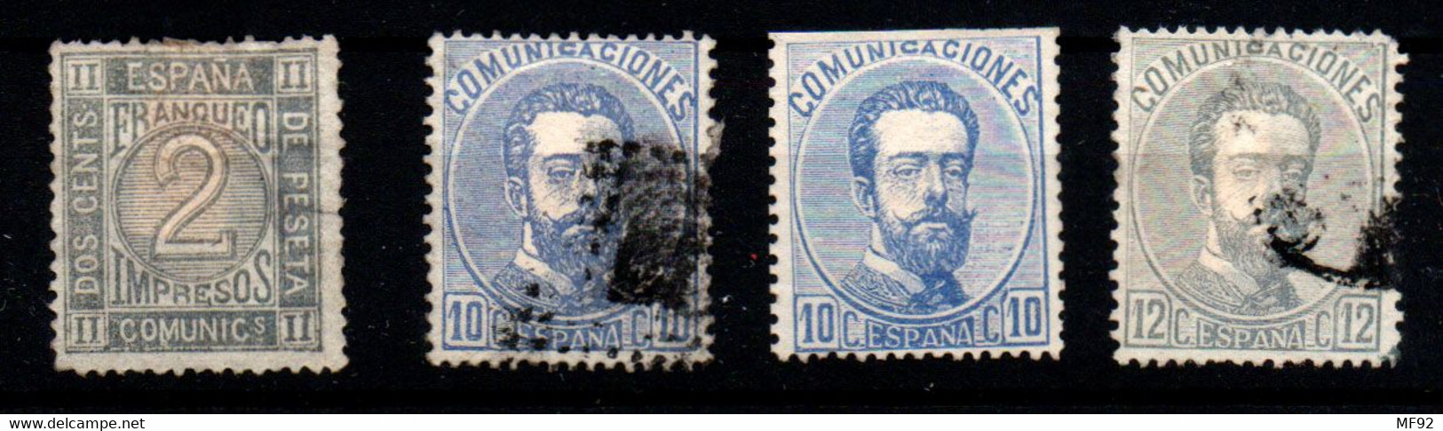 España Nº 116, 121, 122, 121A. Año 1872 - Used Stamps