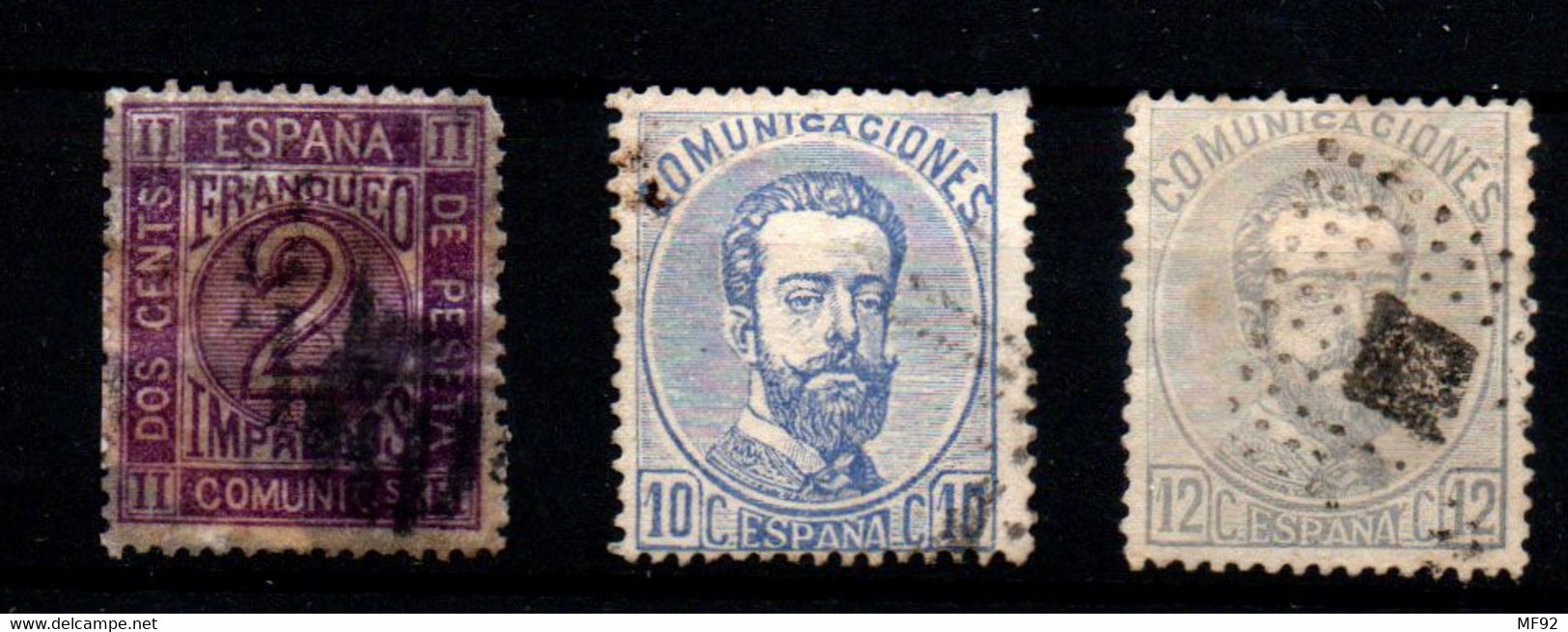 España Nº 116ª, 121/22. Año 1872 - Used Stamps