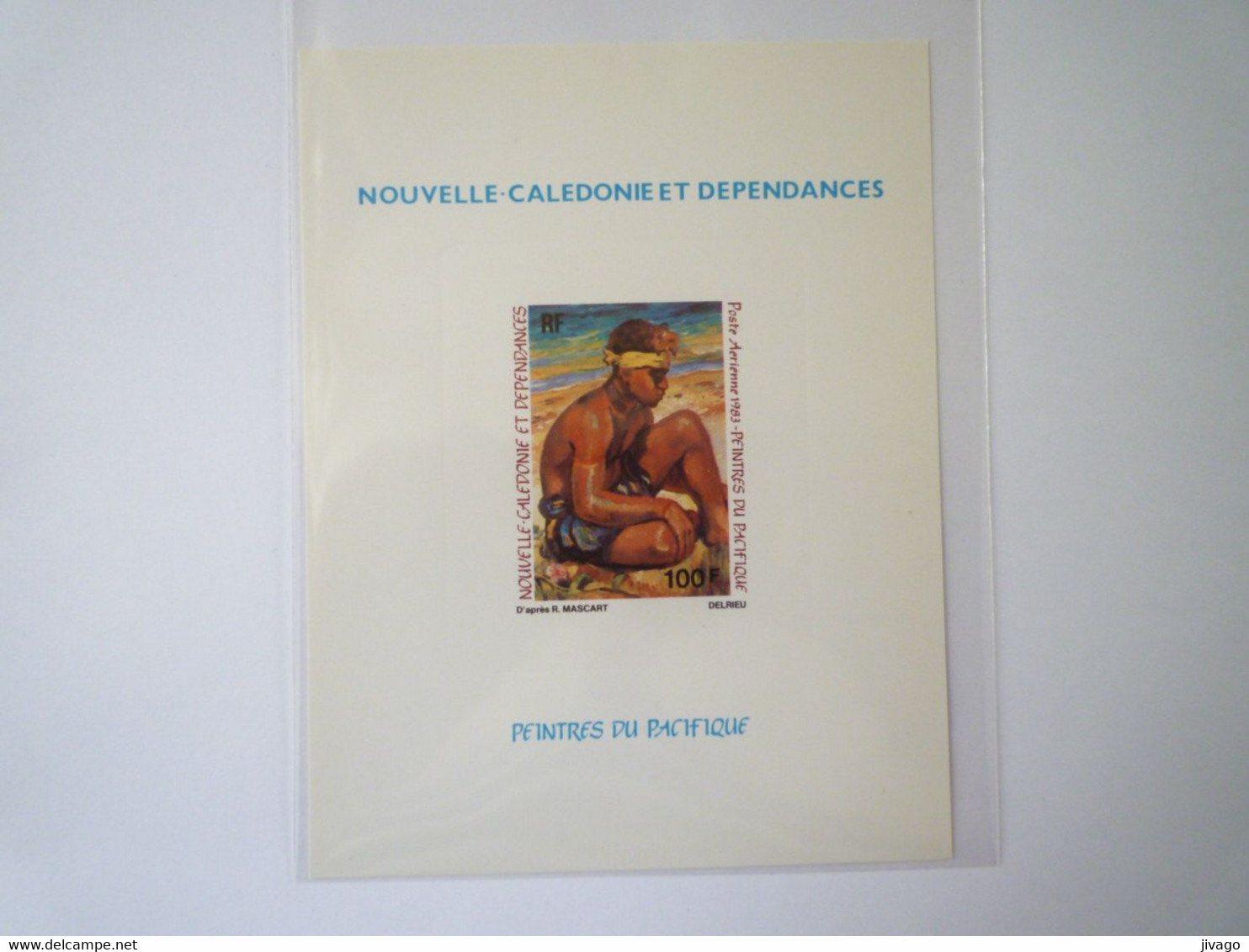 2022 - 3239  NOUVELLE CALEDONIE  :  EMISSION  LUXE  P.A.  1983  PEINTRES DU PACIFIQUE  100F  XXX - Briefe U. Dokumente