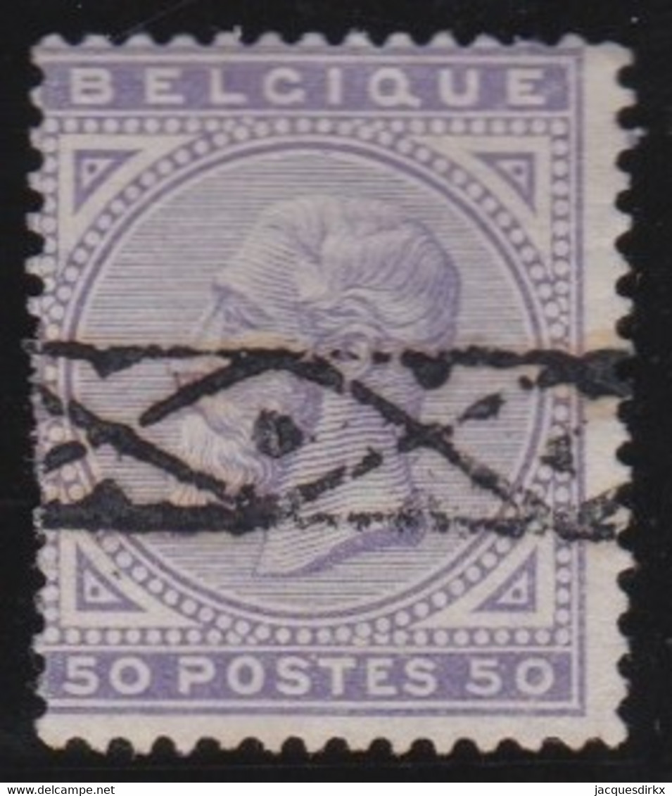 Belgie    .    OBP  .   41    .     O       .    Gestempeld   .   /   .    Oblitéré - 1883 Leopold II.