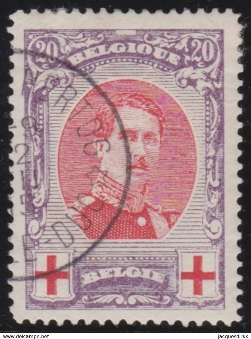 Belgie    .    OBP  .   134A  .  Perf. 12     .     O       .    Gestempeld   .   /   .    Oblitéré - 1918 Croce Rossa