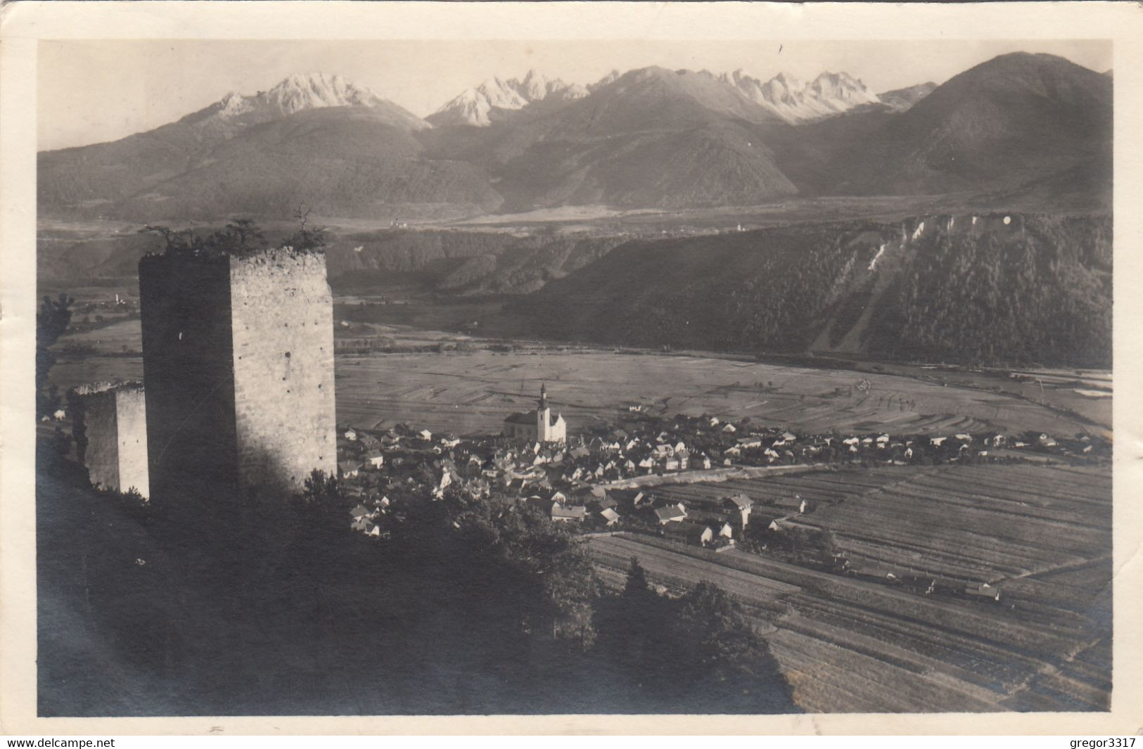 B3981) ZIRL - Oberinntal - 1927 Blick Mit Turm Auf Kirche Und Häuser ALT - Zirl