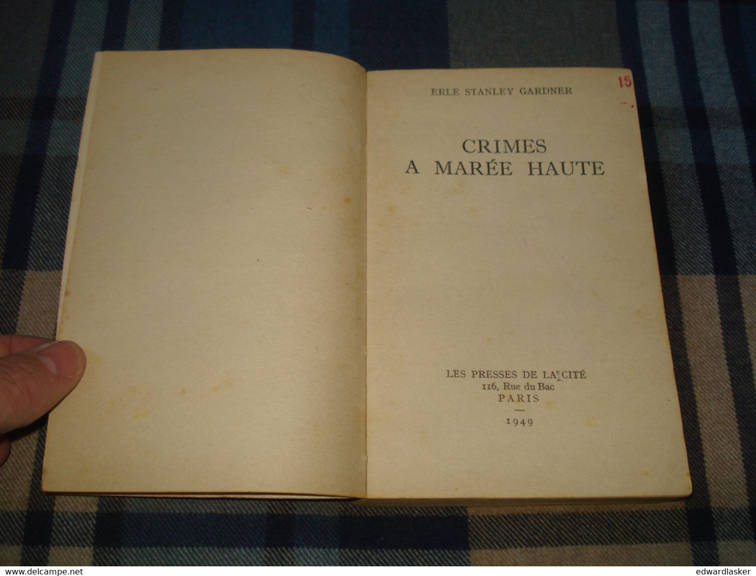 Un MYSTERE N°3 : CRIMES à MARÉE HAUTE /Erle Stanley GARDNER - Octobre 1949 - Presses De La Cité