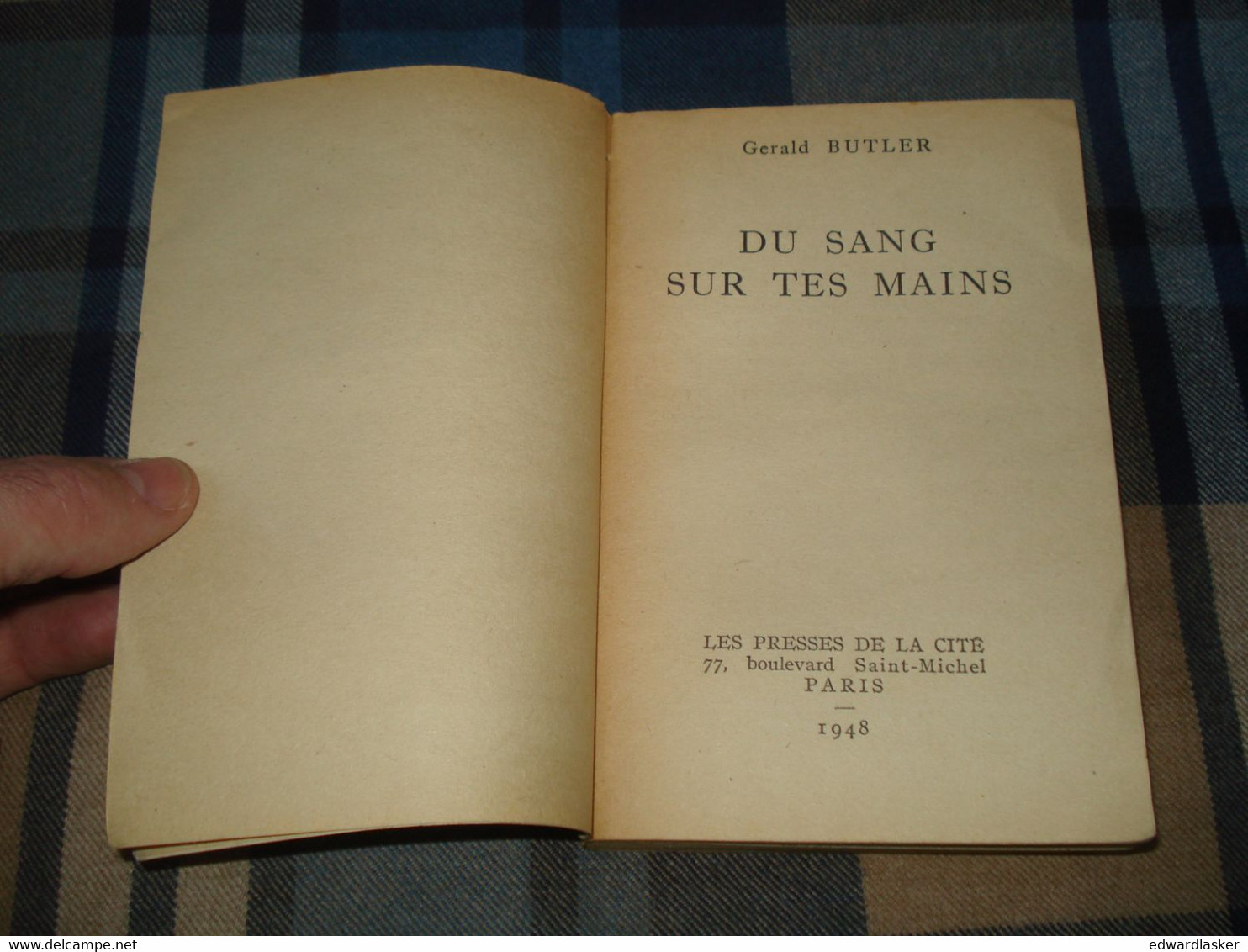 Un MYSTERE N°4 : DU SANG Sur TES MAINS /Gérard BUTLER - Octobre 1949 - Presses De La Cité