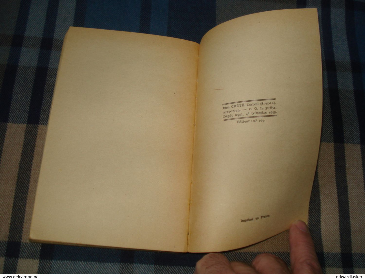 Un MYSTERE N°4 : DU SANG Sur TES MAINS /Gérard BUTLER - Octobre 1949 - Presses De La Cité