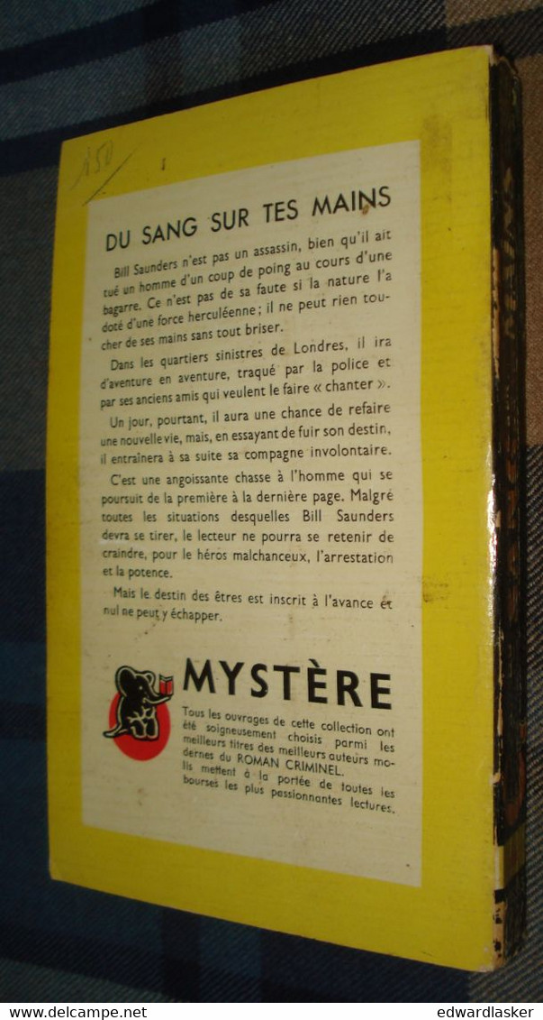 Un MYSTERE N°4 : DU SANG Sur TES MAINS /Gérard BUTLER - Octobre 1949 - Presses De La Cité