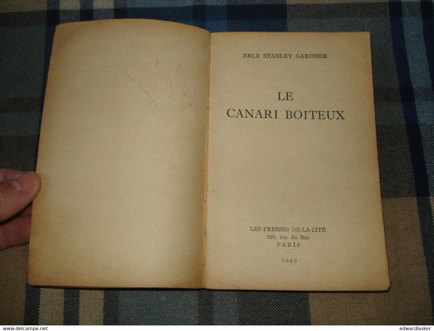 Un MYSTERE N°8 : Le CANARI BOITEUX /Erle Stanley GARDNER - Novembre 1949 - Presses De La Cité