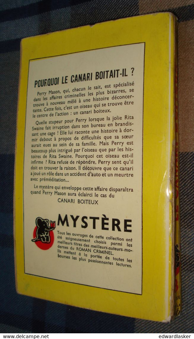 Un MYSTERE n°8 : Le CANARI BOITEUX /Erle Stanley GARDNER - novembre 1949