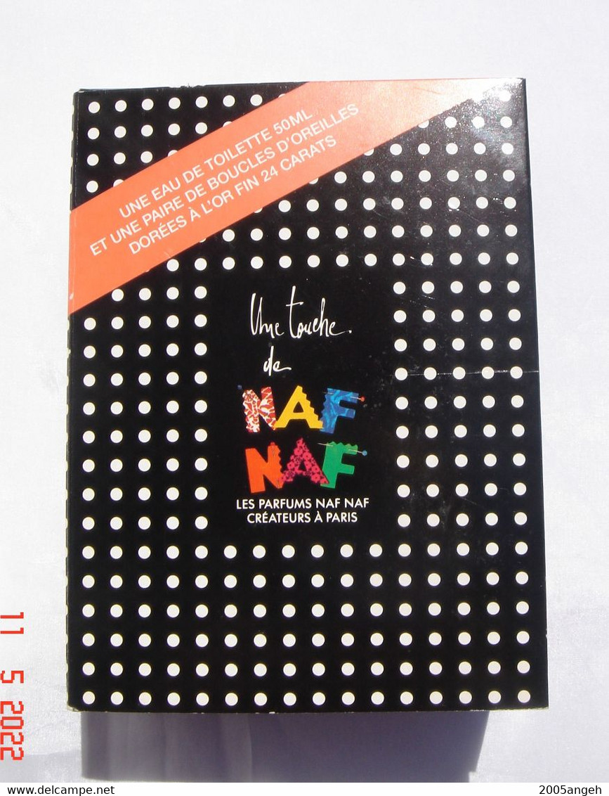 Une Touche De NAF NAF Eau De Toilette 50 Ml 1.7 FL.OZ 85 °/.  Et Une Paire De Boucles D'oreilles. Coffret Pas Ouvert. - Donna