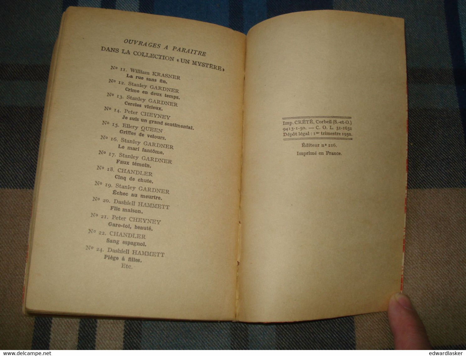 Un MYSTERE N°10 : Salut, CAUTION ! Comment Va CALLAGHAN ? /Peter CHEYNEY - Janvier 1950 [2] - Presses De La Cité