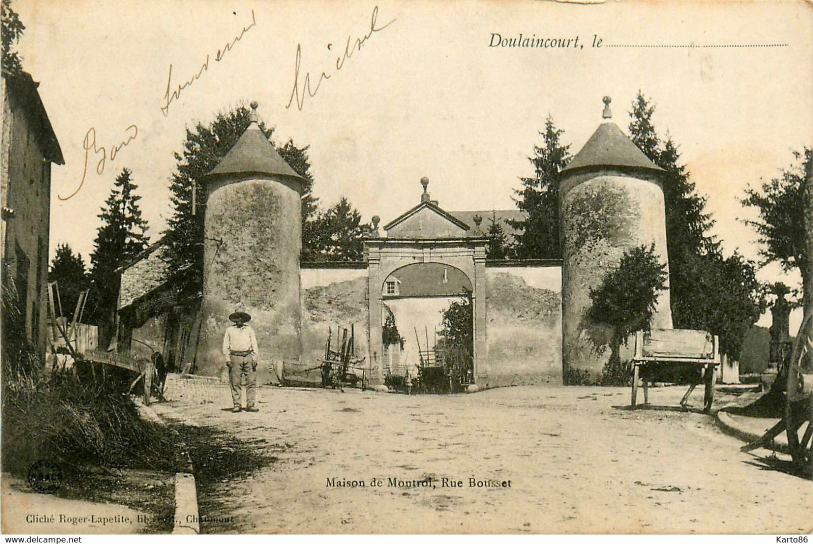 Doulaincourt * 1904 * Rue Bousset Et Maison De Montrol * Villageois - Doulaincourt