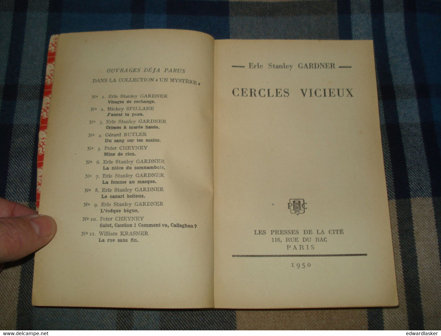 Un MYSTERE N°13 : CERCLES VICIEUX /Erle Stanley GARDNER - Octobre 1950 [2] - Presses De La Cité