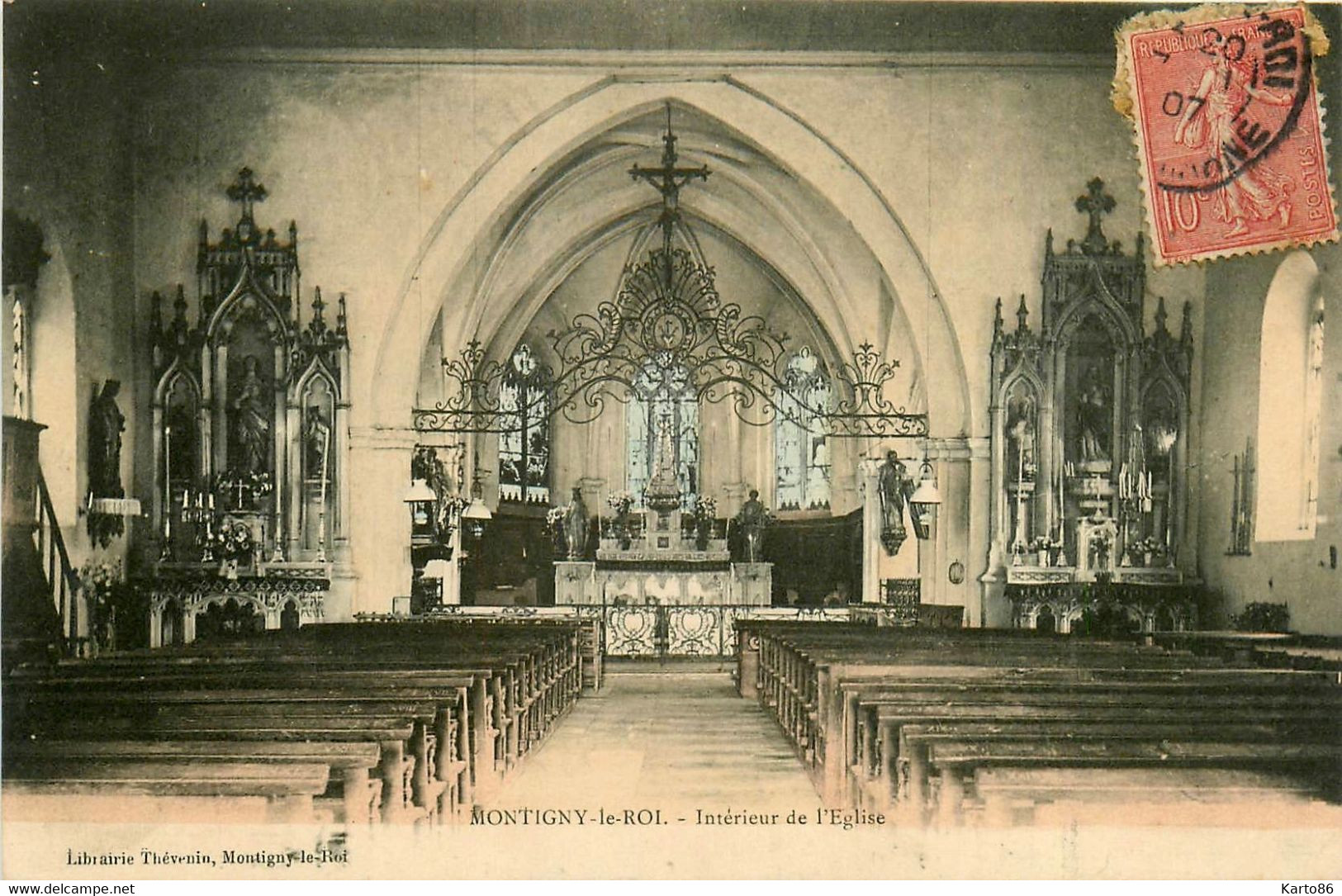 Montigny Le Roi * 1907 * Intérieur De L'église - Montigny Le Roi