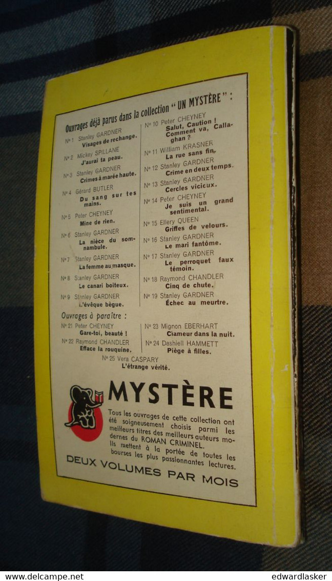 Un MYSTERE N°20 : FLIC MAISON /Dashiell HAMMETT - Mai 1950 - Presses De La Cité