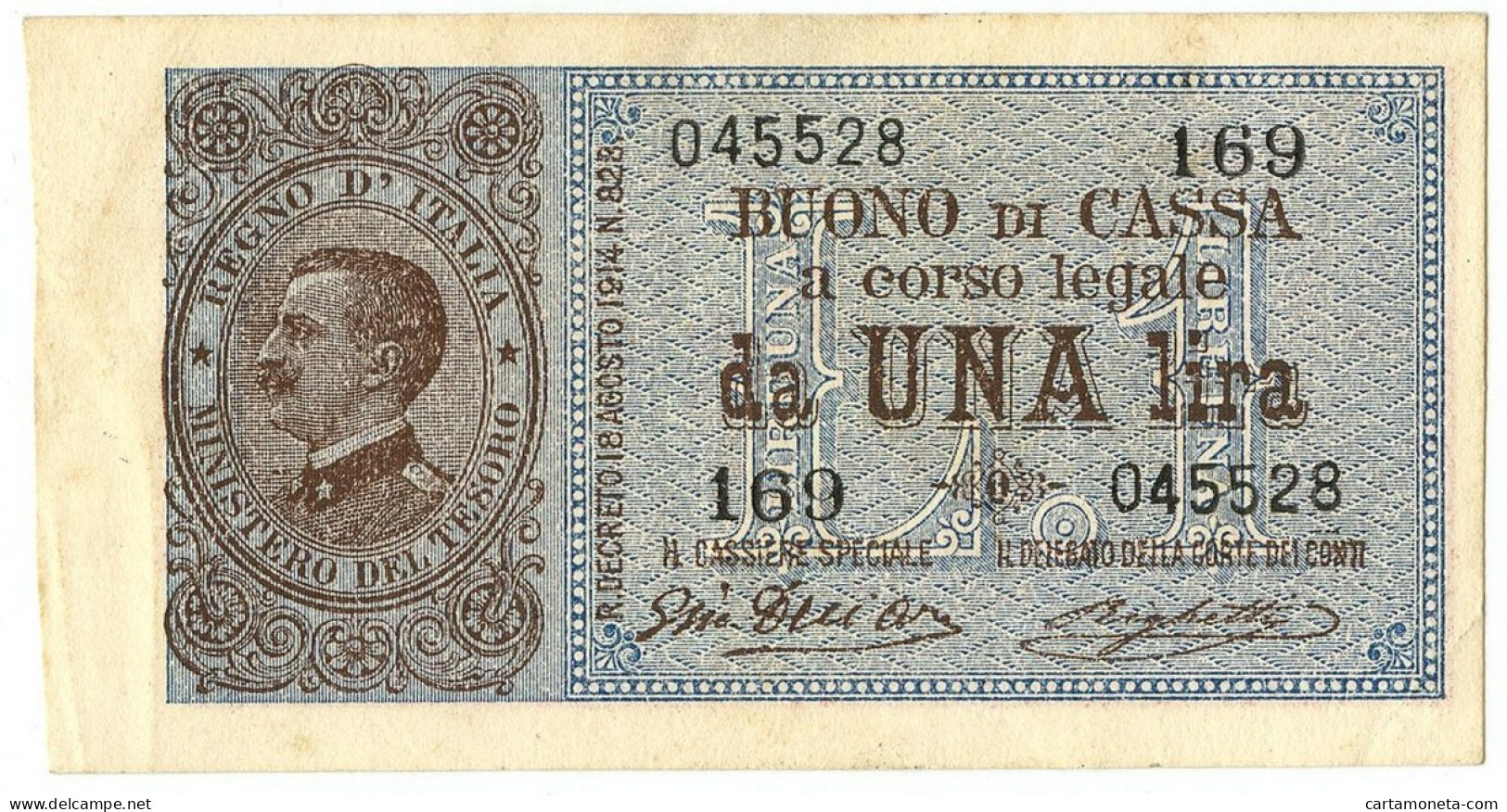 1 LIRA BUONO DI CASSA EFFIGE VITTORIO EMANUELE III 28/12/1917 SPL- - Sonstige