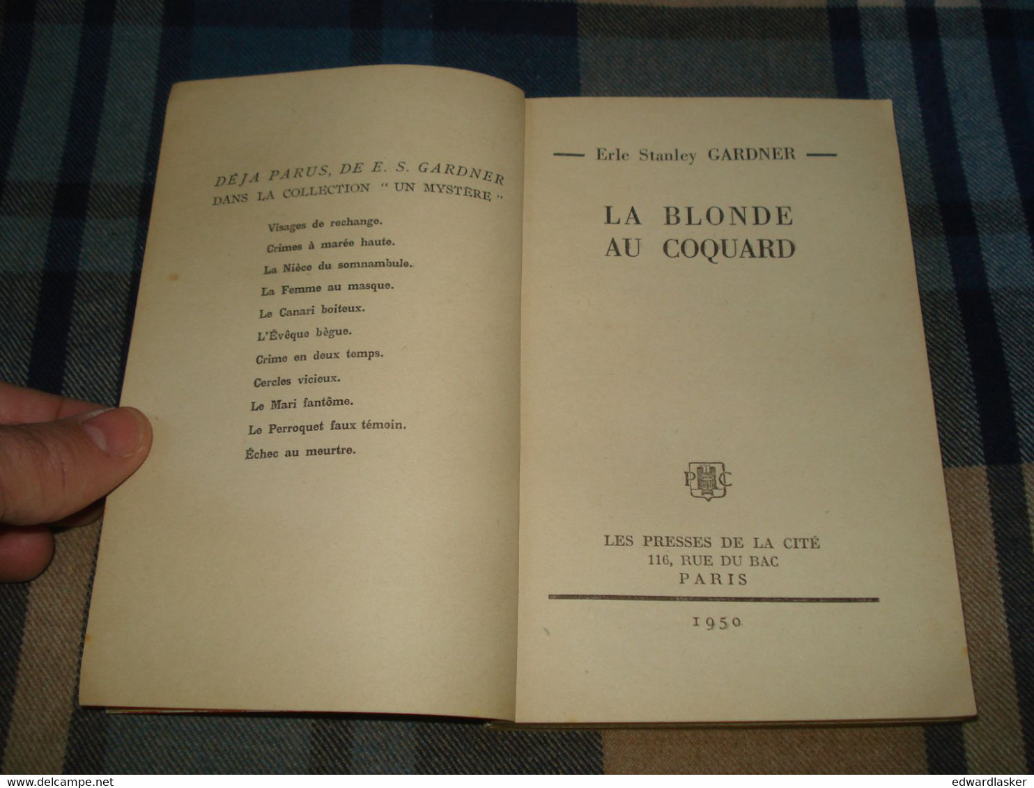 Un MYSTERE N°32 : La BLONDE Au COQUARD /Erle Stanley GARDNER - Septembre 1950 - Presses De La Cité