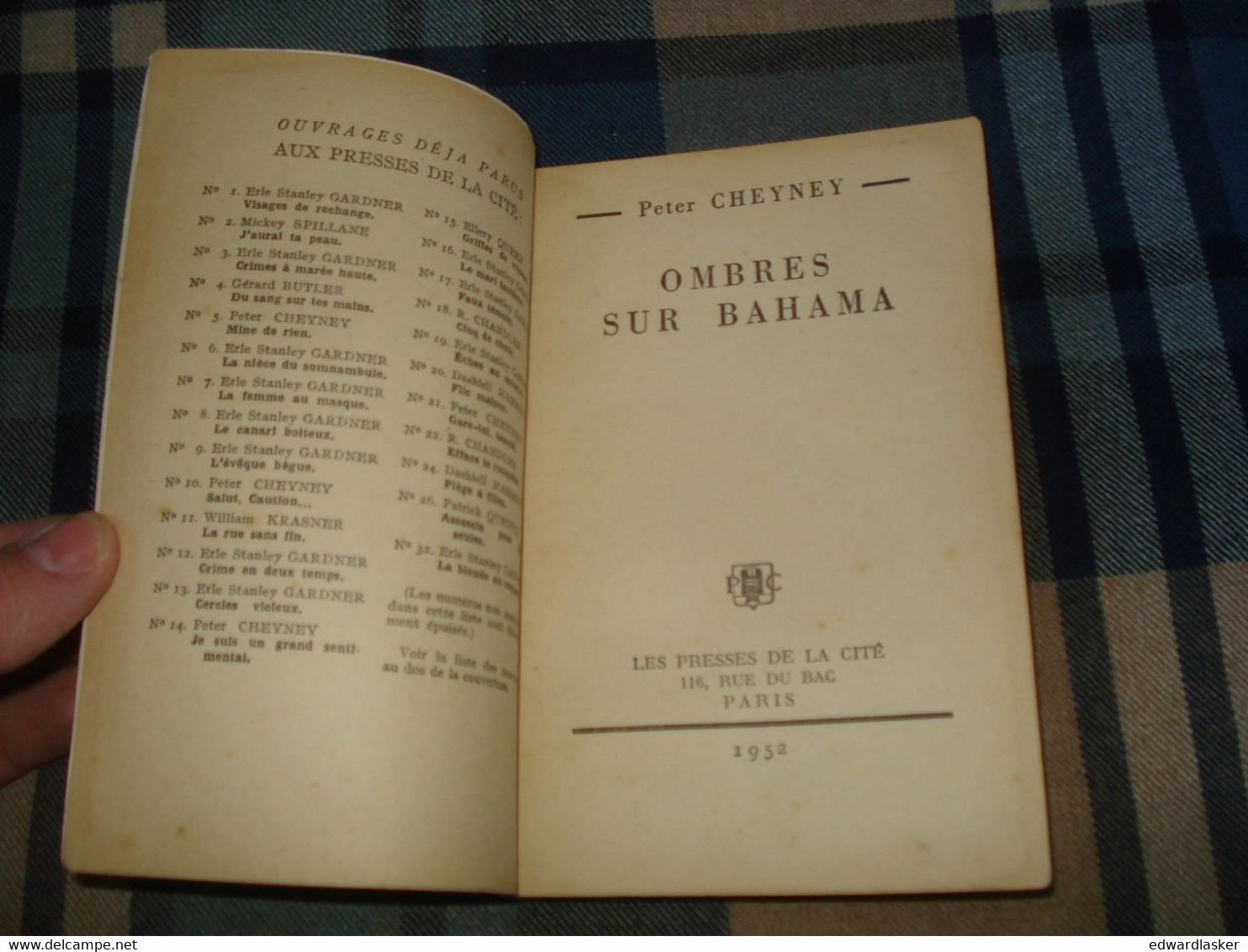 Un MYSTERE N°36 : OMBRES Sur BAHAMA /Peter CHEYNEY - Novembre 1952 - Presses De La Cité