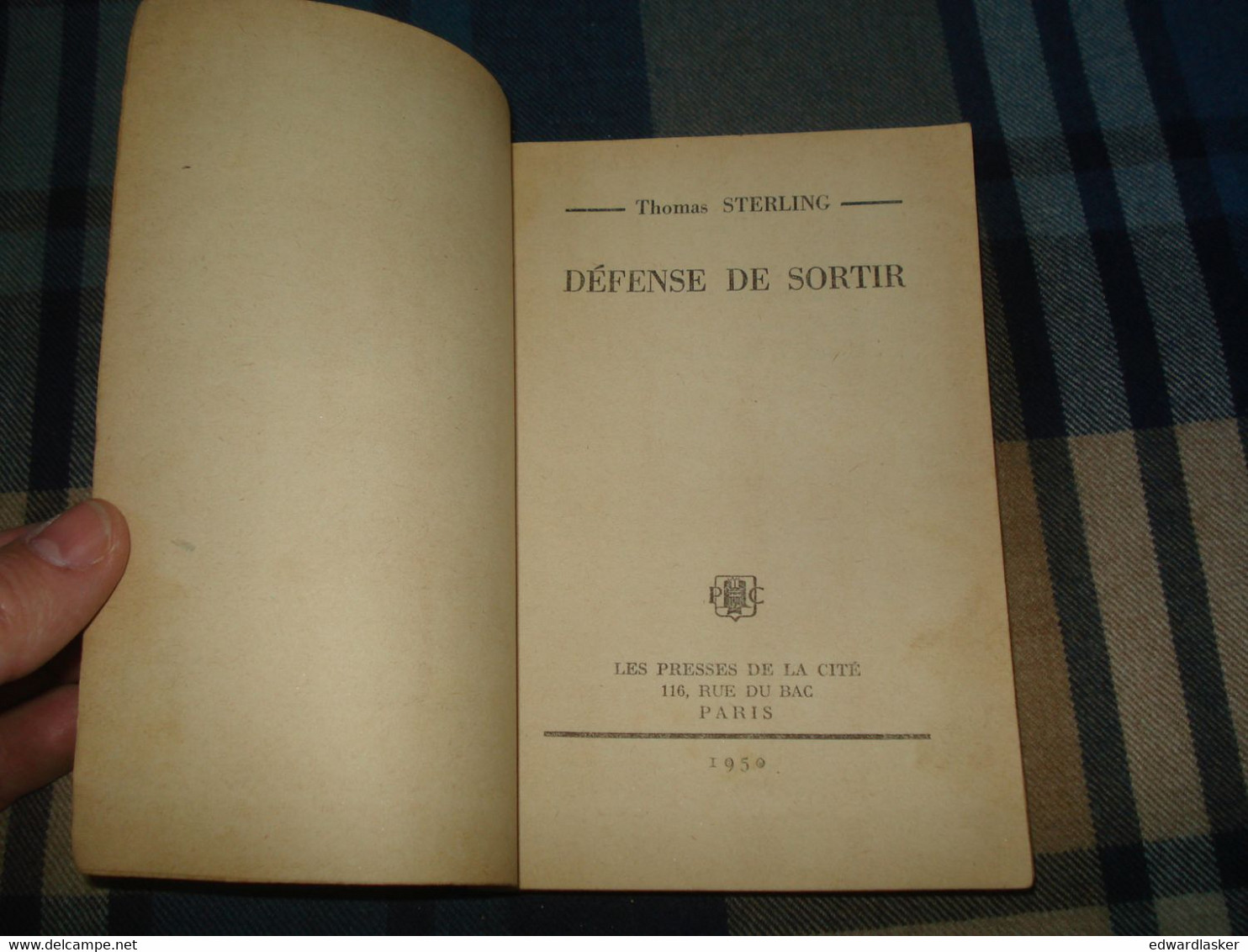 Un MYSTERE N°38 : DÉFENSE De SORTIR /Thomas STERLING - Novembre 1950 - Presses De La Cité