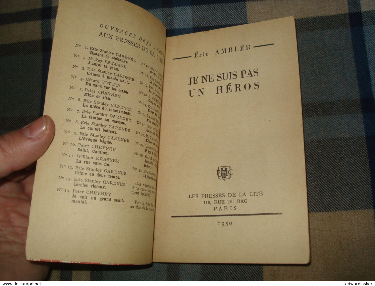 Un MYSTERE N°44 : Je Ne Suis Pas Un HÉROS /Eric AMBLER - Janvier 1951 - Presses De La Cité