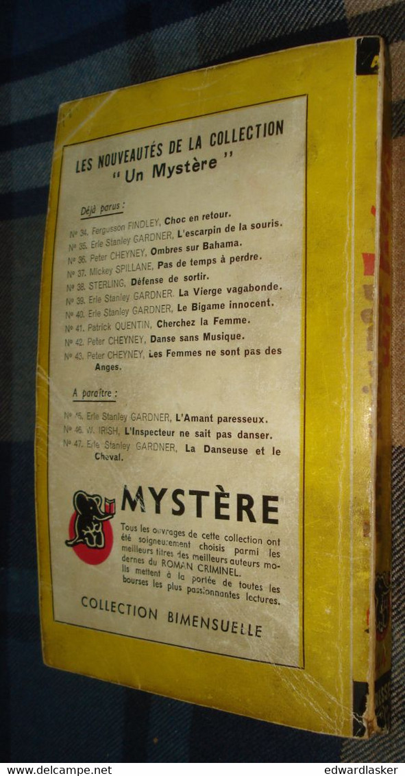 Un MYSTERE N°44 : Je Ne Suis Pas Un HÉROS /Eric AMBLER - Janvier 1951 - Presses De La Cité