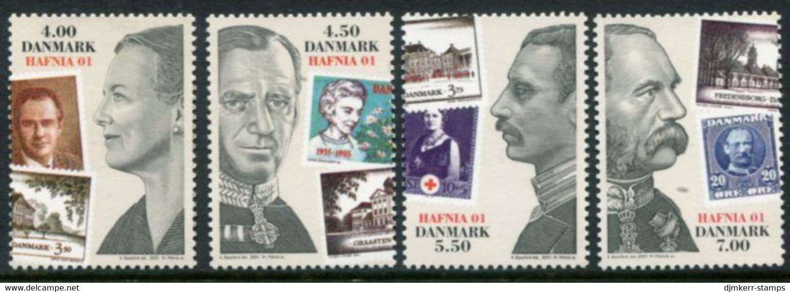 DENMARK 2001 HAFNIA'01 Stamp Exhibition MNH / **.. Michel 1287-90 - Ongebruikt