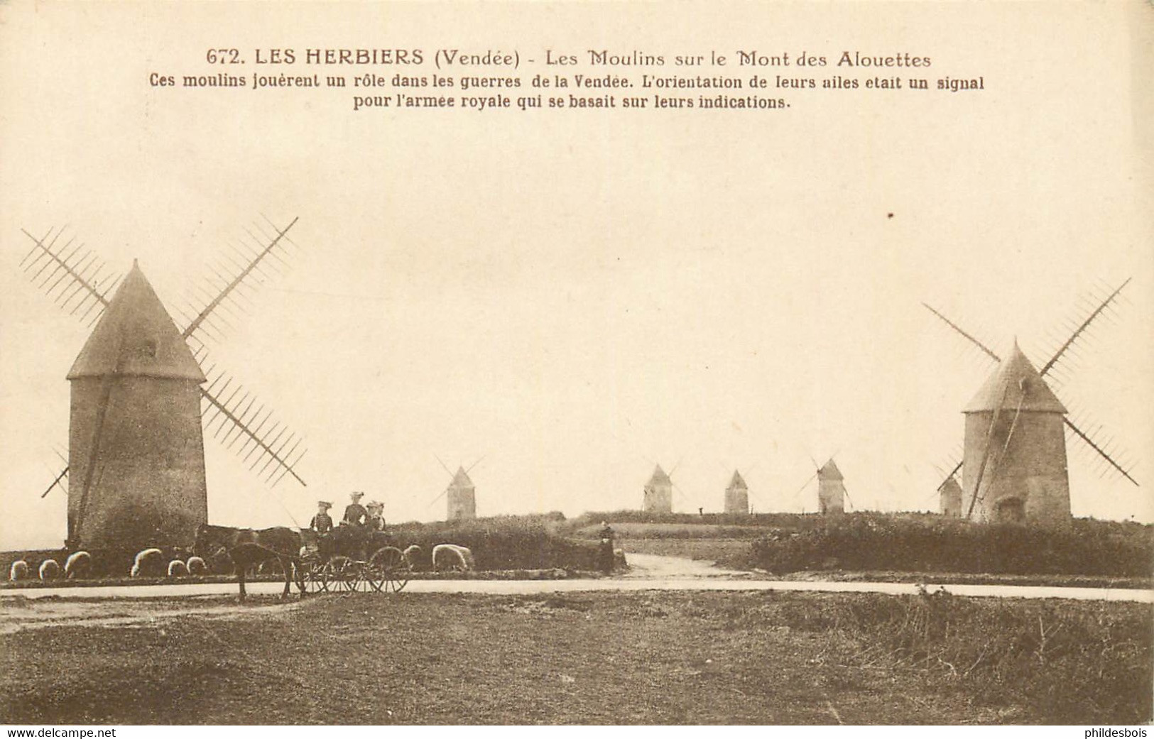 VENDEE  LES HERBIERS  Les Moulins Sur Le Mont Des Alouettes - Les Herbiers