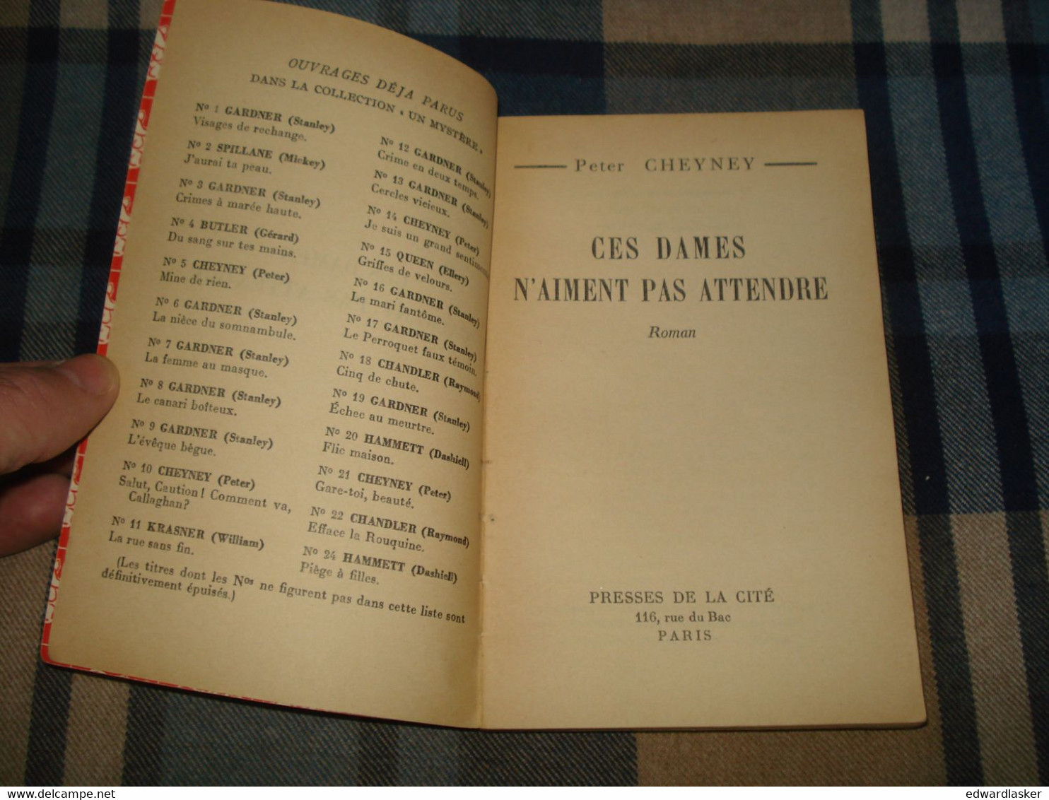 Un MYSTERE N°52 : Ces Dames N'aiment Pas Attendre /Peter Cheyney - Juin 1951 [2] - Presses De La Cité