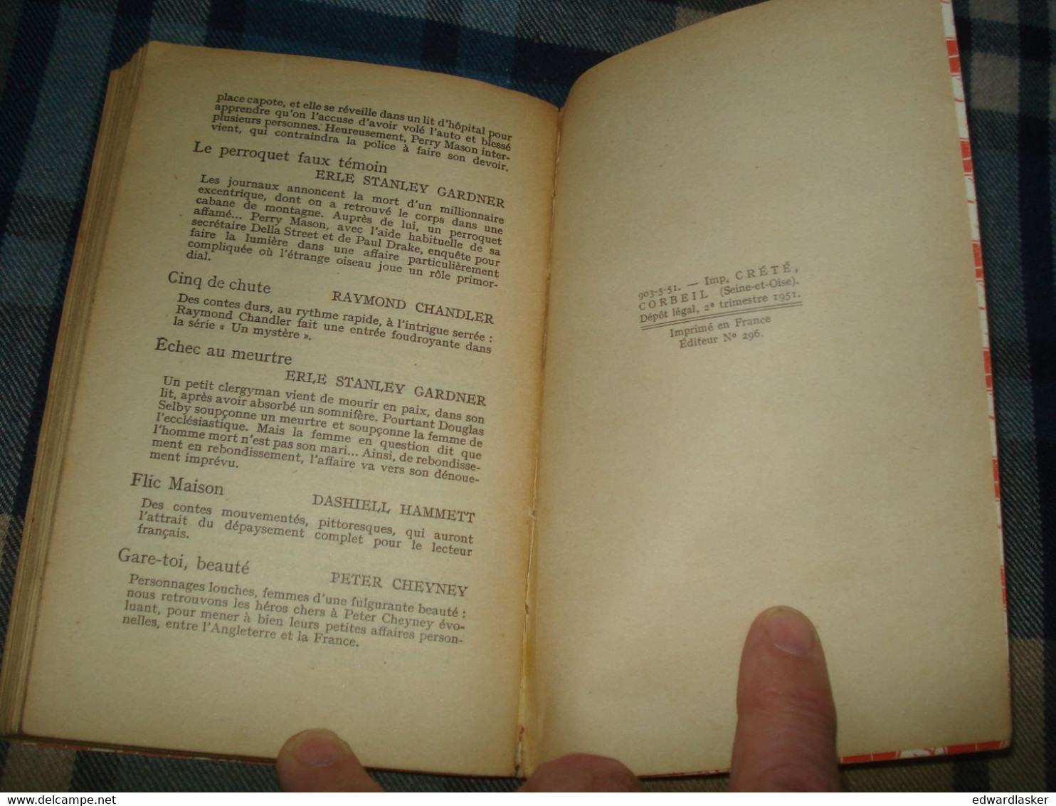 Un MYSTERE N°53 : La PRUDENTE PIN-UP /Erle Stanley GARDNER - Mai 1951 - Presses De La Cité