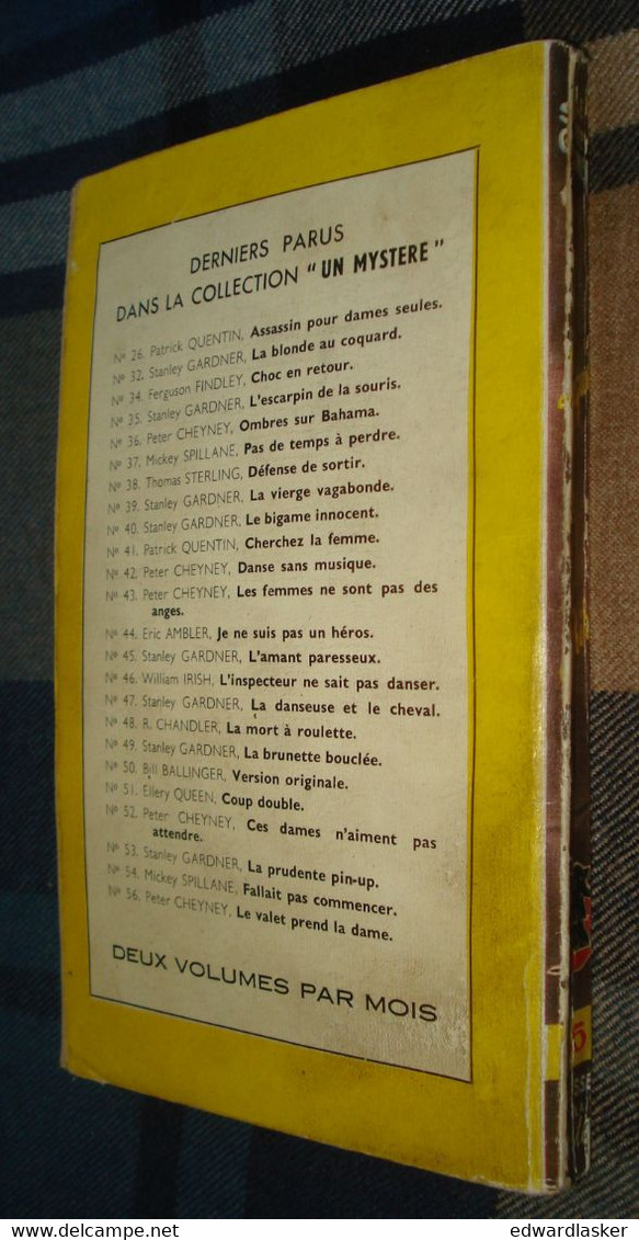 Un MYSTERE N°55 : RISQUE à COURIR /Erle Stanley GARDNER - Juin 1951 - Presses De La Cité