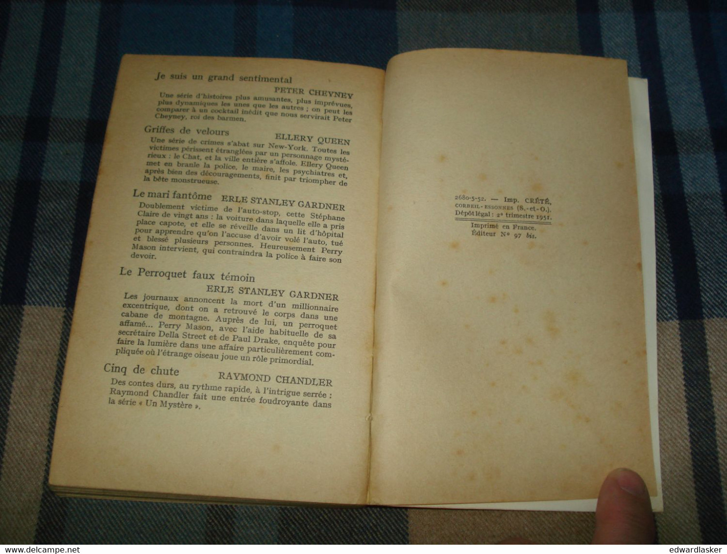 Un MYSTERE N°64 : Un WHISKY De PLUS /Peter CHEYNEY - Mai 1952 - Presses De La Cité