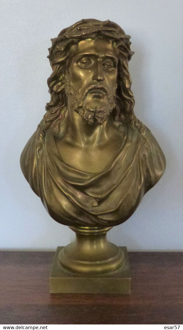 Belle Statue En Bronze Ecce Homo Copie De Bulio - Religion & Esotérisme