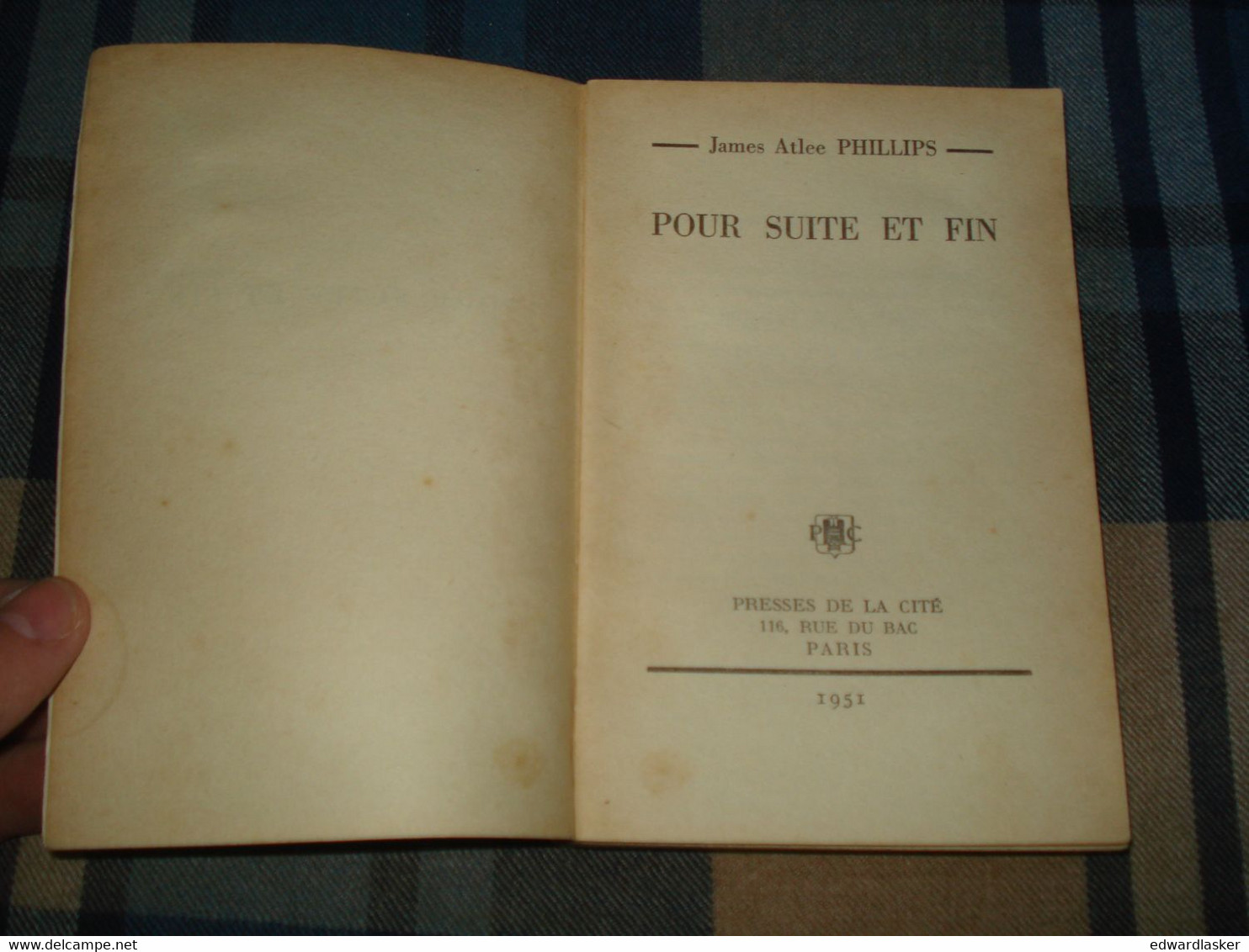 Un MYSTERE N°71 : POUR SUITE Et FIN /James Atlee PHILLIPS - Novembre 1951 - Presses De La Cité